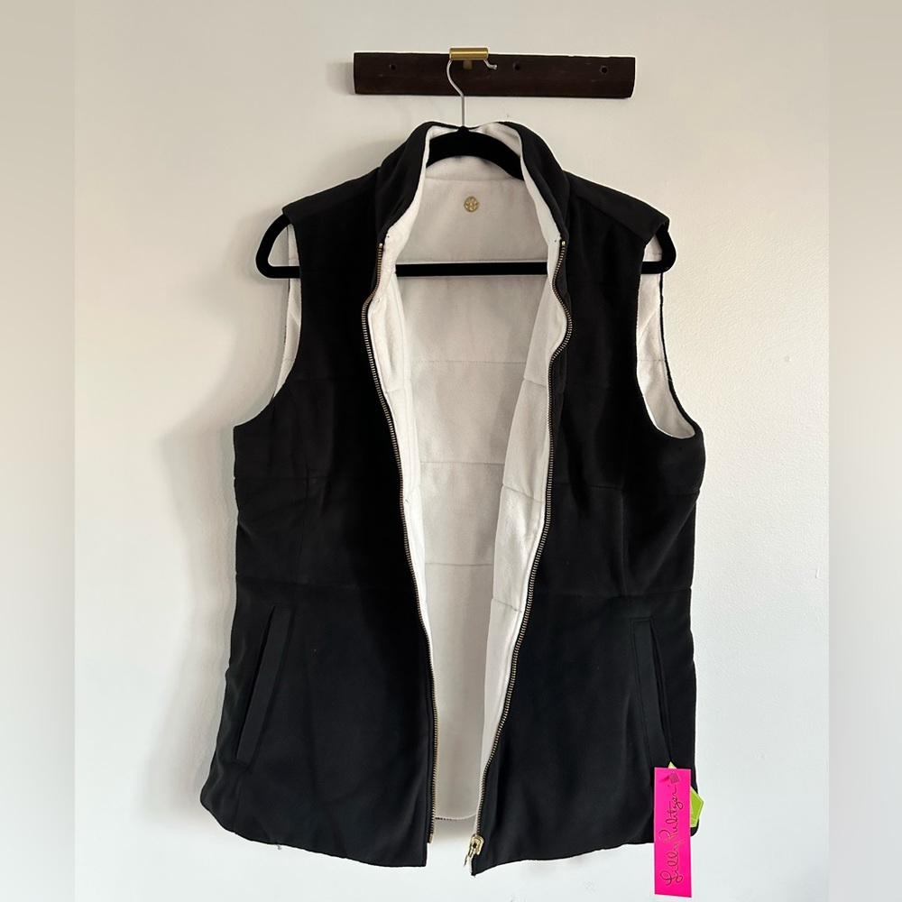 NWT Lilly Pulitzer Brooklee Reversible Fleece Vest, XL